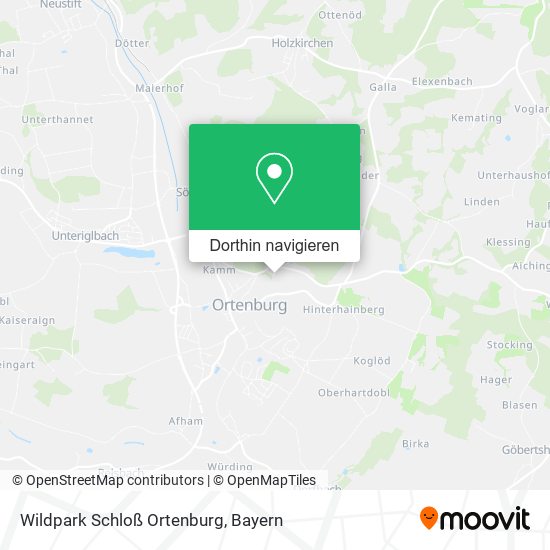 Wildpark Schloß Ortenburg Karte