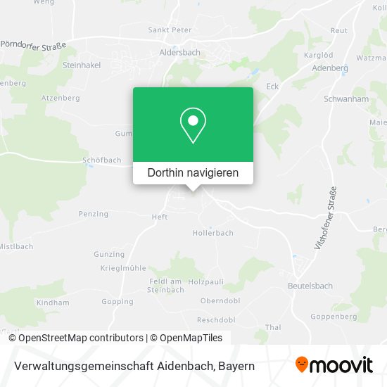 Verwaltungsgemeinschaft Aidenbach Karte