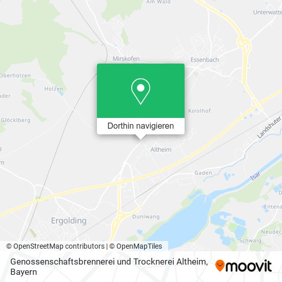 Genossenschaftsbrennerei und Trocknerei Altheim Karte