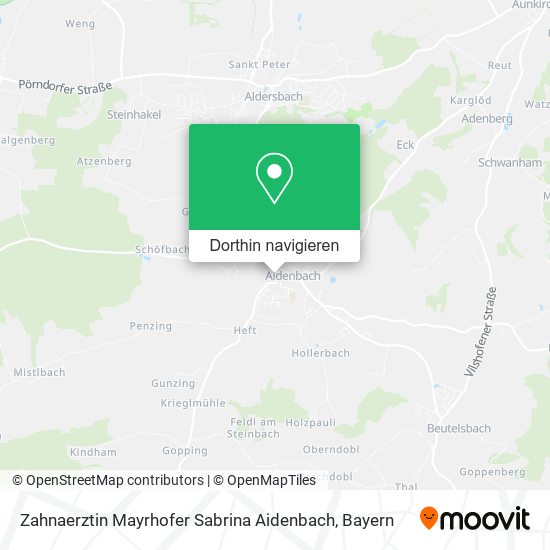 Zahnaerztin Mayrhofer Sabrina Aidenbach Karte