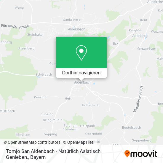 Tomjo San Aidenbach - Natürlich Asiatisch Genieben. Karte