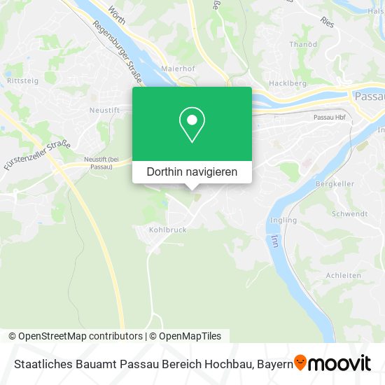 Staatliches Bauamt Passau Bereich Hochbau Karte