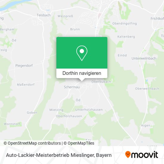 Auto-Lackier-Meisterbetrieb Mieslinger Karte