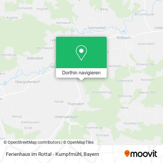 Ferienhaus im Rottal - Kumpfmühl Karte