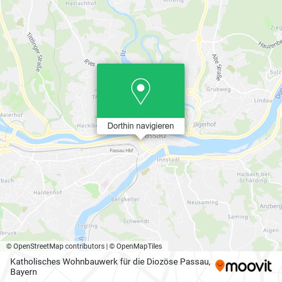 Katholisches Wohnbauwerk für die Diozöse Passau Karte