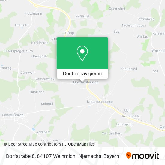 Dorfstrabe 8, 84107 Weihmichl, Njemacka Karte