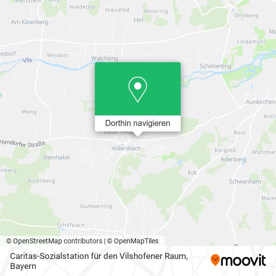 Caritas-Sozialstation für den Vilshofener Raum Karte
