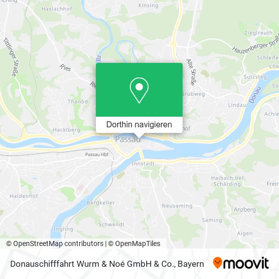 Donauschifffahrt Wurm & Noé GmbH & Co. Karte