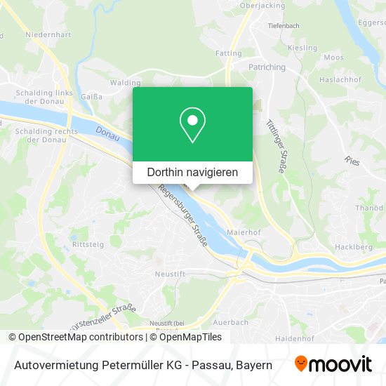 Autovermietung Petermüller KG - Passau Karte
