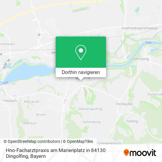 Hno-Facharztpraxis am Marienplatz in 84130 Dingolfing Karte