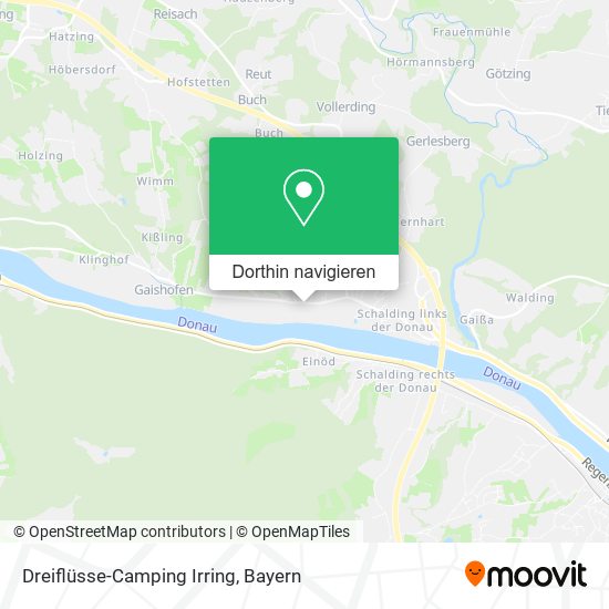 Dreiflüsse-Camping Irring Karte