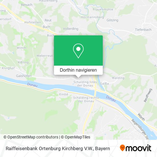 Raiffeisenbank Ortenburg Kirchberg V.W. Karte