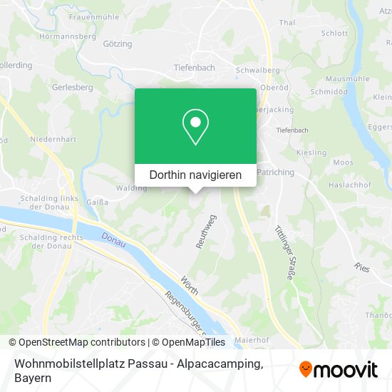 Wohnmobilstellplatz Passau - Alpacacamping Karte