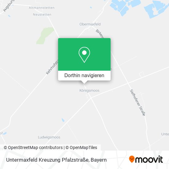 Untermaxfeld Kreuzung Pfalzstraße Karte
