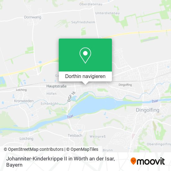 Johanniter-Kinderkrippe II in Wörth an der Isar Karte