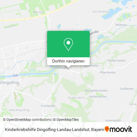 Kinderkrebshilfe Dingolfing-Landau-Landshut Karte