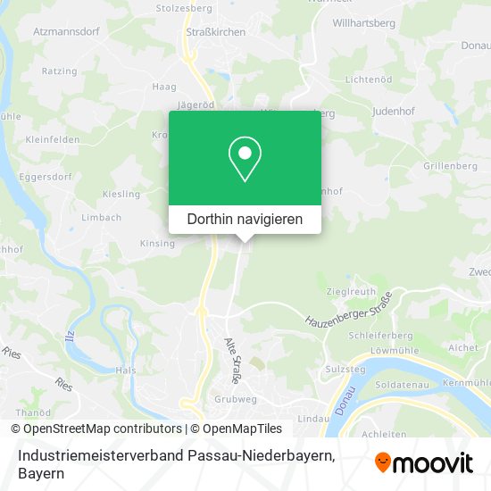 Industriemeisterverband Passau-Niederbayern Karte