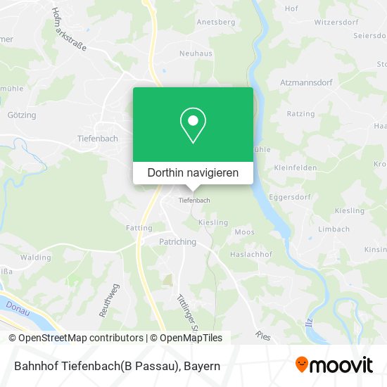 Bahnhof Tiefenbach(B Passau) Karte