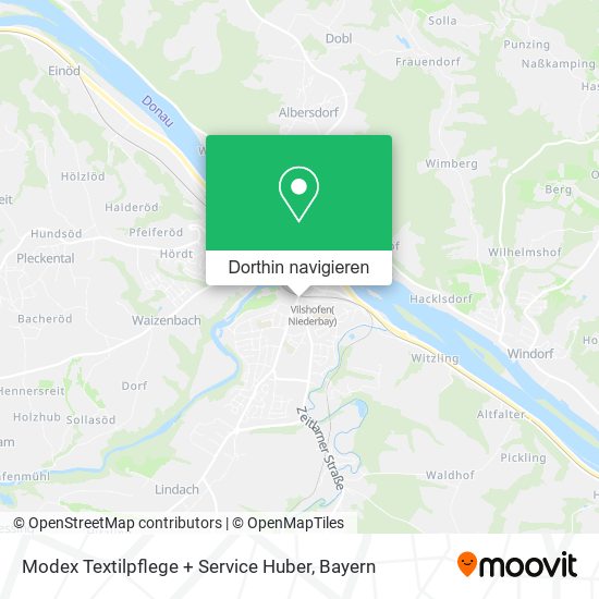 Modex Textilpflege + Service Huber Karte