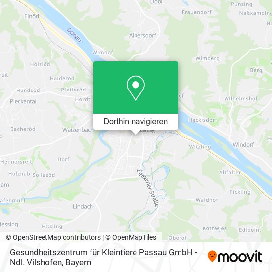 Gesundheitszentrum für Kleintiere Passau GmbH - Ndl. Vilshofen Karte