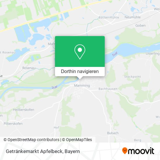 Getränkemarkt Apfelbeck Karte
