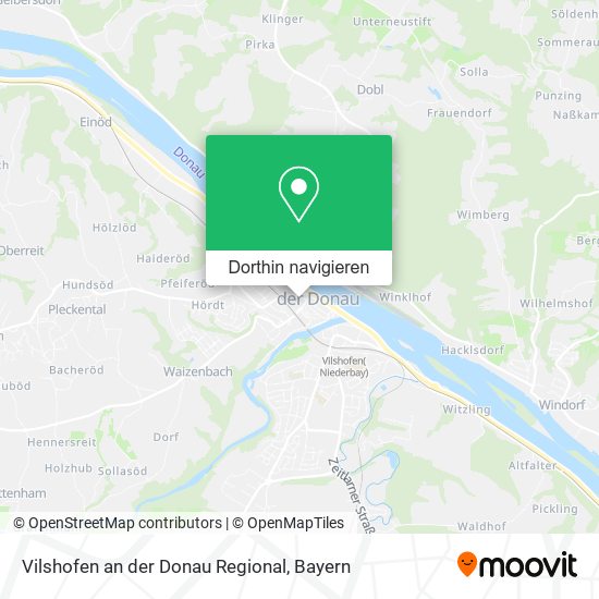 Vilshofen an der Donau Regional Karte