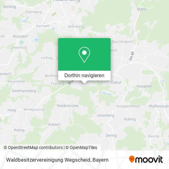 Waldbesitzervereinigung Wegscheid Karte