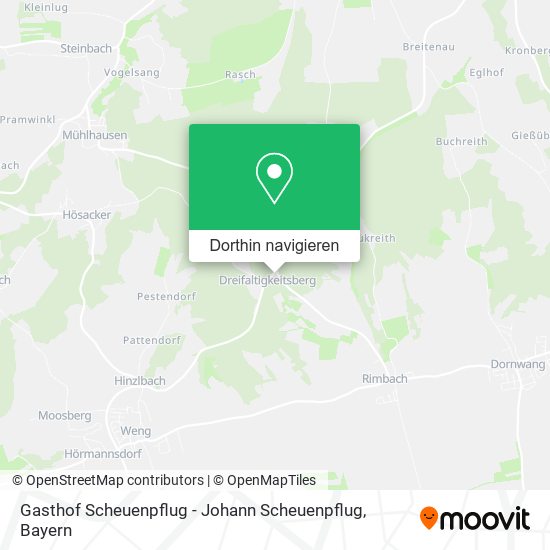 Gasthof Scheuenpflug - Johann Scheuenpflug Karte