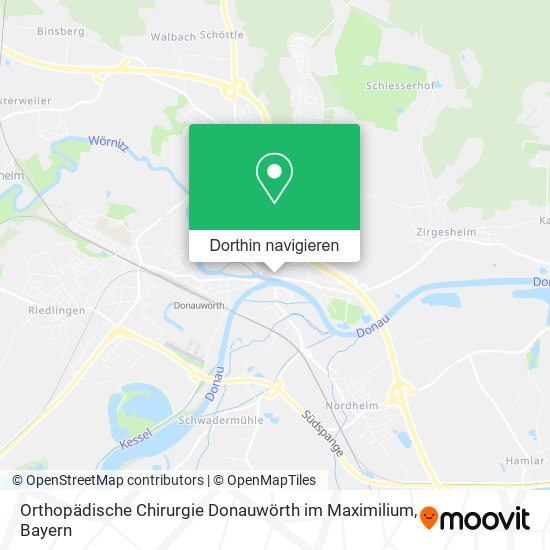Orthopädische Chirurgie Donauwörth im Maximilium Karte