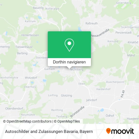 Autoschilder and Zulassungen Bavaria Karte