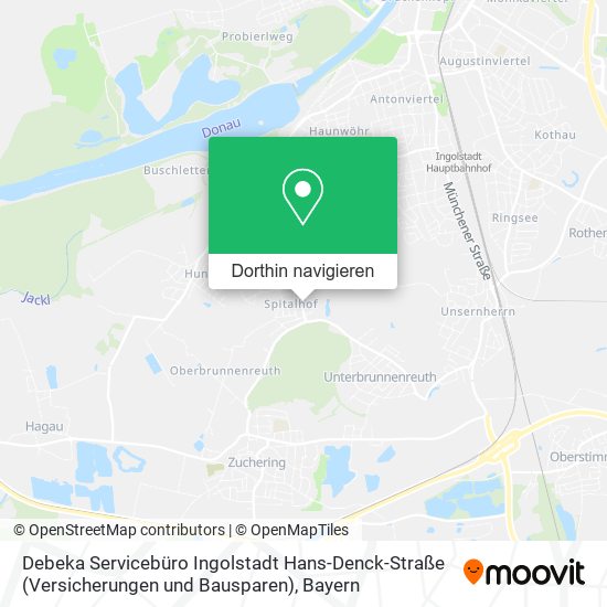 Debeka Servicebüro Ingolstadt Hans-Denck-Straße (Versicherungen und Bausparen) Karte