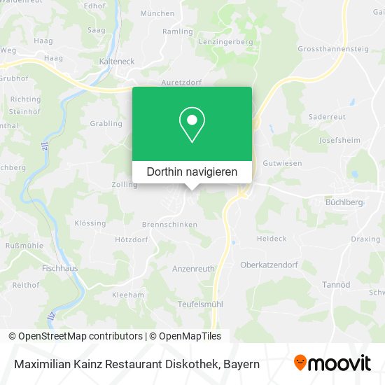 Maximilian Kainz Restaurant Diskothek Karte