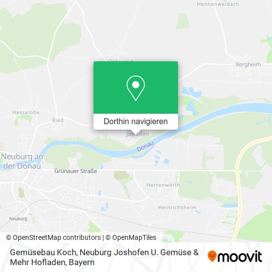 Gemüsebau Koch, Neuburg Joshofen U. Gemüse & Mehr Hofladen Karte