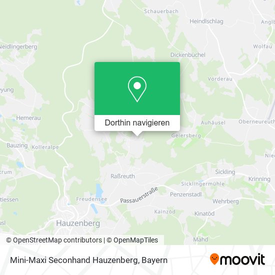 Mini-Maxi Seconhand Hauzenberg Karte