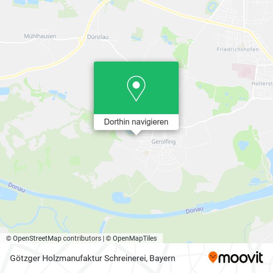 Götzger Holzmanufaktur Schreinerei Karte