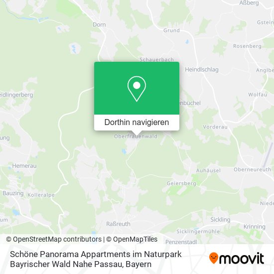Schöne Panorama Appartments im Naturpark Bayrischer Wald Nahe Passau Karte