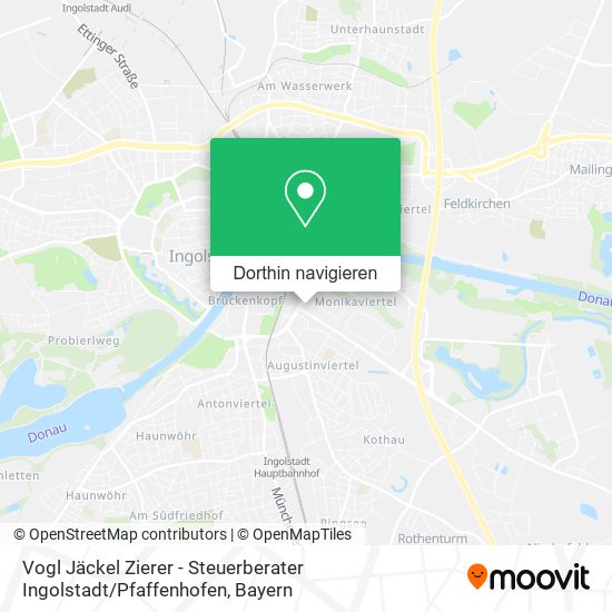 Vogl Jäckel Zierer - Steuerberater Ingolstadt / Pfaffenhofen Karte
