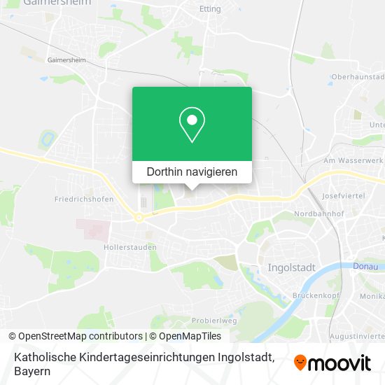 Katholische Kindertageseinrichtungen Ingolstadt Karte