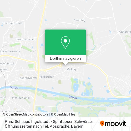 Prinz Schnaps Ingolstadt - Spirituosen Schwürzer Öffnungszeiten nach Tel. Absprache Karte