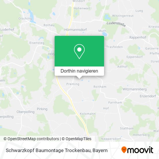 Schwarzkopf Baumontage Trockenbau Karte