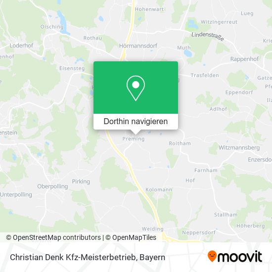 Christian Denk Kfz-Meisterbetrieb Karte