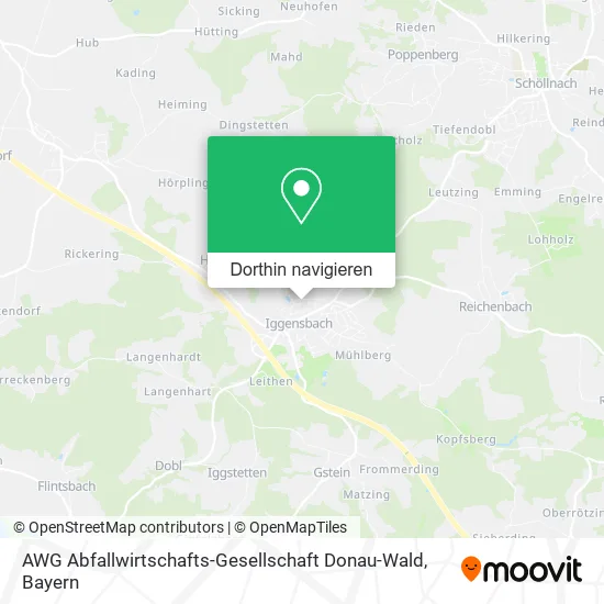 AWG Abfallwirtschafts-Gesellschaft Donau-Wald Karte