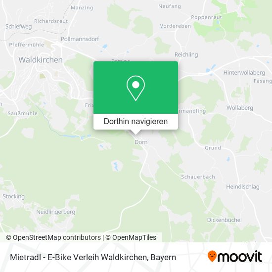 Mietradl - E-Bike Verleih Waldkirchen Karte