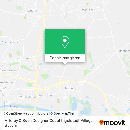 Villeroy & Boch Designer Outlet Ingolstadt Village Karte