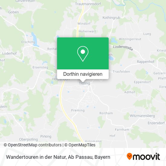Wandertouren in der Natur, Ab Passau Karte