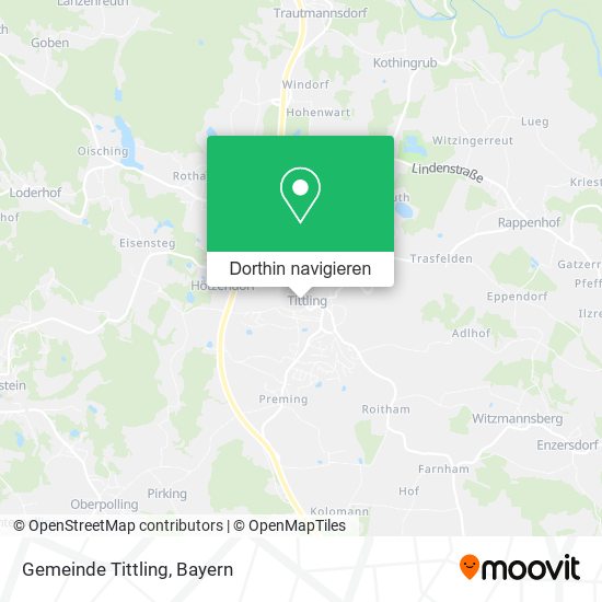 Gemeinde Tittling Karte