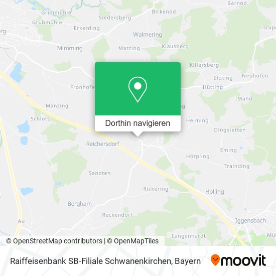 Raiffeisenbank SB-Filiale Schwanenkirchen Karte