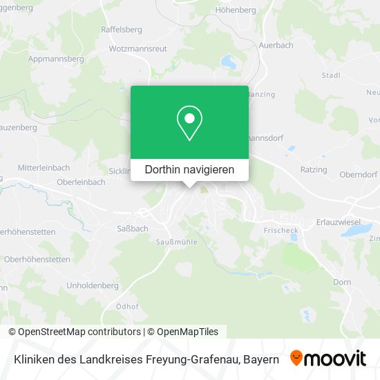 Kliniken des Landkreises Freyung-Grafenau Karte