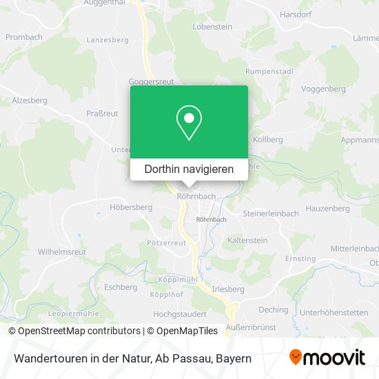 Wandertouren in der Natur, Ab Passau Karte
