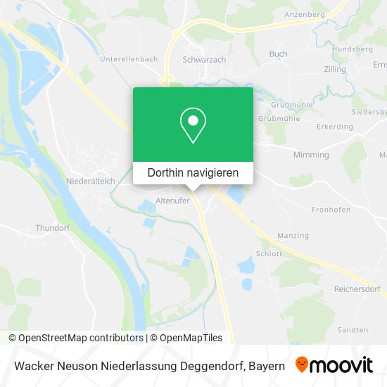 Wacker Neuson Niederlassung Deggendorf Karte